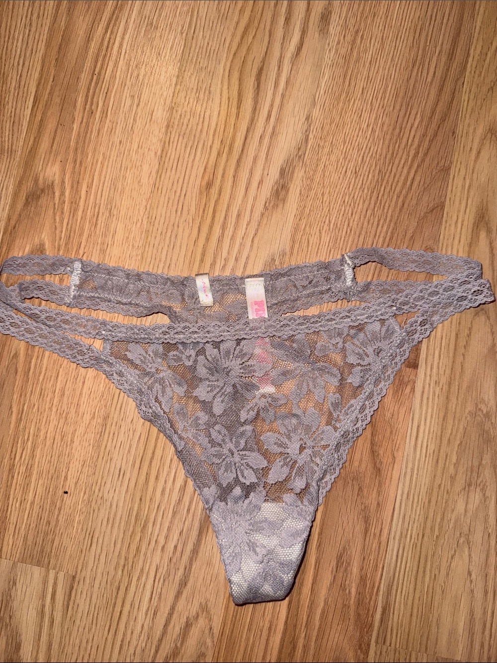 Victoria secret grey double string thong size medium